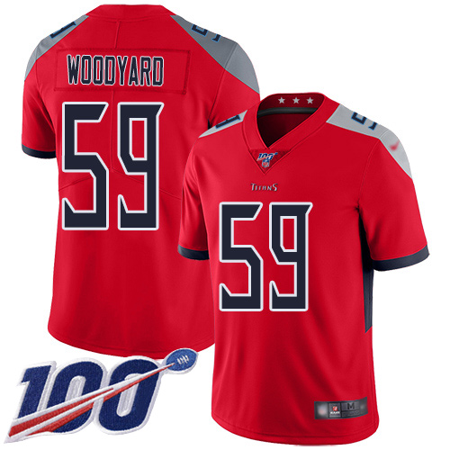 Tennessee Titans Limited Red Men Wesley Woodyard Jersey NFL Football #59 100th Season Inverted Legend->youth nfl jersey->Youth Jersey